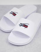 Tommy Jeans Slides With Signature Logo In White