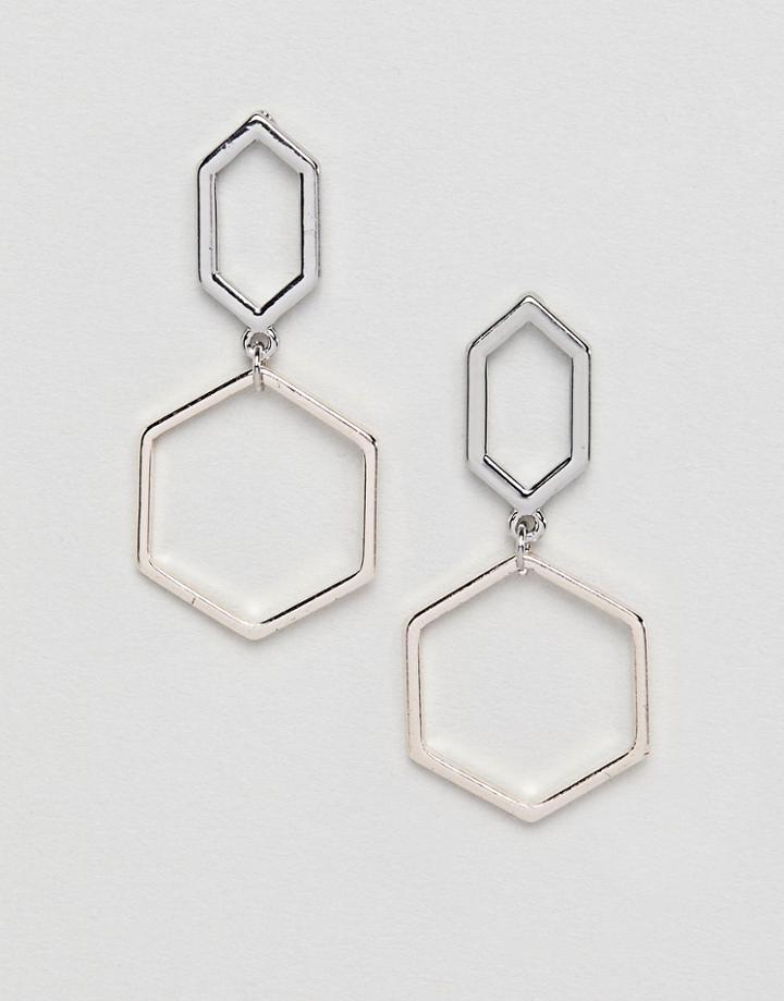 Missguided Silver Drop Earrings - Gold