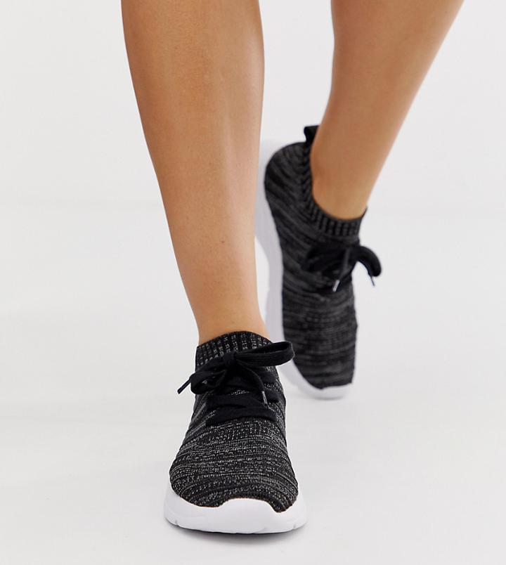 Asos Design Wide Fit Discus Sneakers - Black