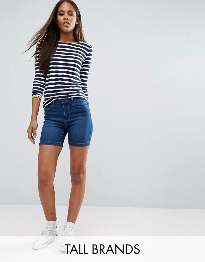 Vero Tall Moda Denim Shorts - Blue