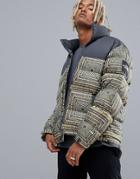 The North Face 1992 Nuptse Jacket In Lcd Print - Black