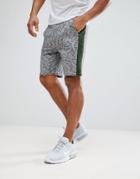 Asos Skinny Shorts With Slub Color Block - Gray