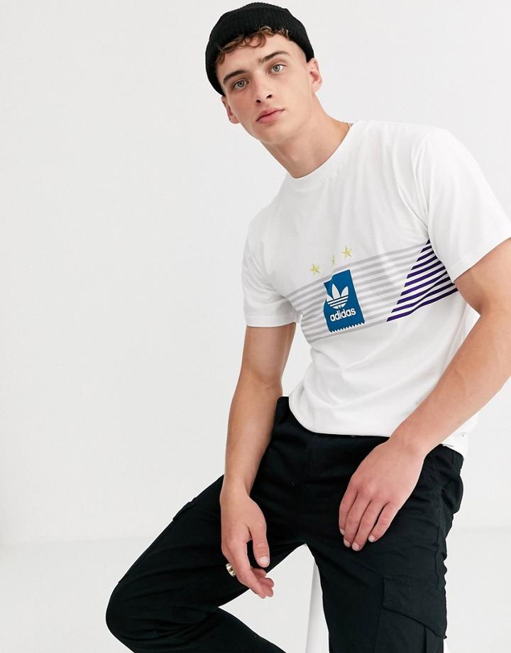Adidas Skateboarding T-shirt With Star Print In White