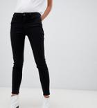Stradivarius Skinny Low Waist Jean In Black - Black