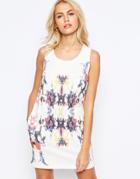 See U Soon Shift Dress With Pockets In Textured Print - Off White