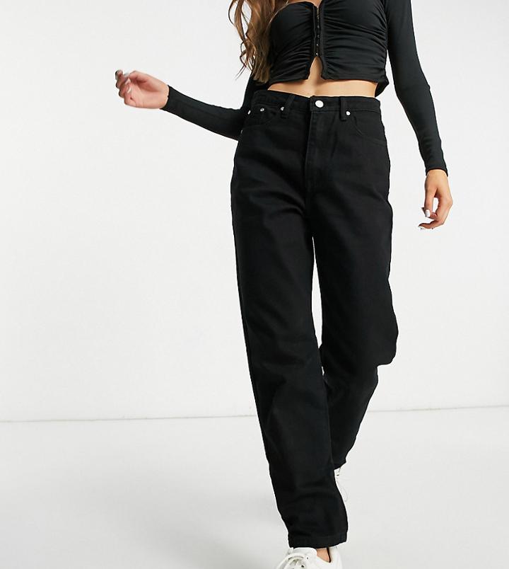 Missguided Riot Mom Jean In Black - Black