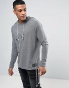 Religion Hoodie With Drawstring - Gray