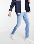 Jack & Jones Intelligence Liam Skinny Fit Stretch Jeans In Light Blue