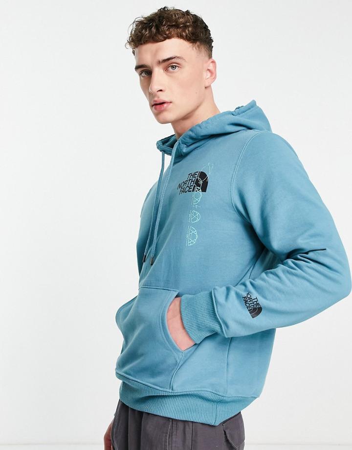 The North Face Recycled Expedition Graphic Hoodie In Blue-blues
