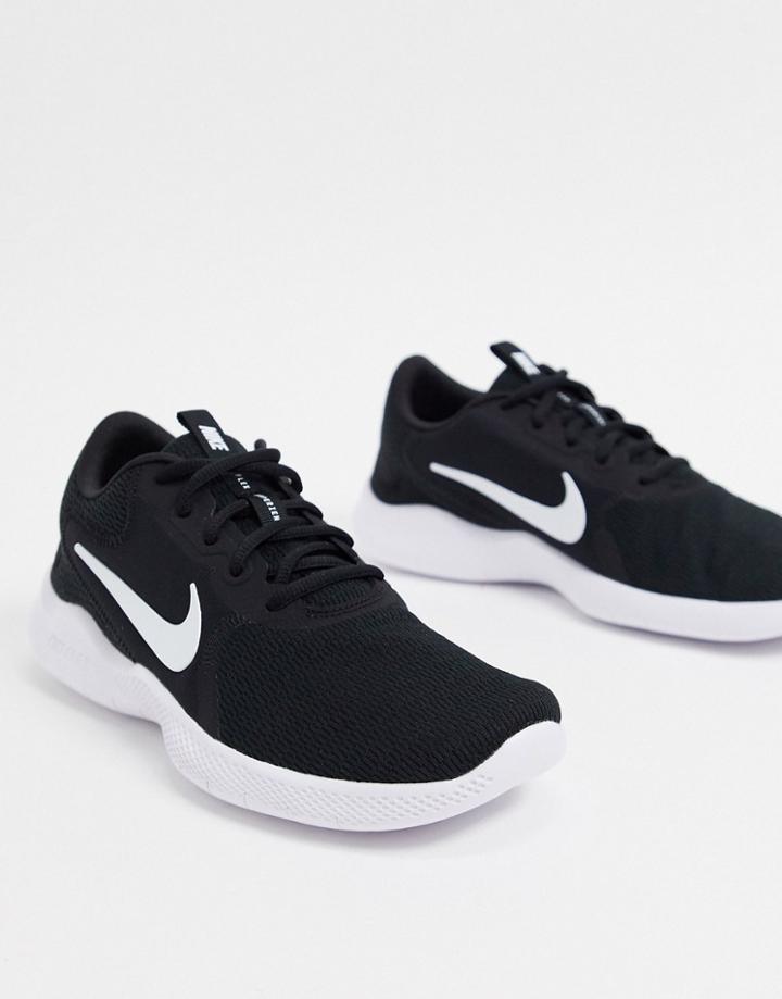 Nike Running Flex Experience Rn9 Trainers In Black/white