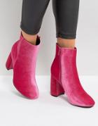 Truffle Collection Curved Heel Boot - Pink