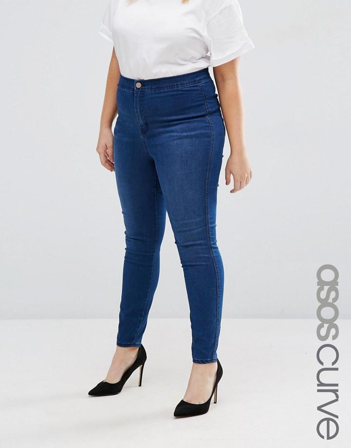 Asos Curve Rivington Jegging In Amelia Wash - Blue