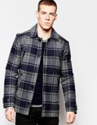 Minimum Large Check Jacket - Gray