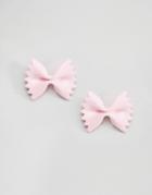 Asos Pasta Bow Earrings - Pink