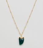 Orelia Gold Plated Single Tusk Pendant Necklace - Gold