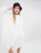Weekday Voile Shirt Dress - White