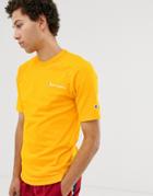 Champion Heritage T-shirt With Embroidered Logo In Yellow
