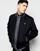 Fred Perry Bomber Jacket With Tipping - Navy