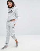 Puma Classic Logo Sweatpants In Gray - Gray