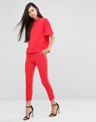 Finders Keepers Close To Me Cropped Pants - Red