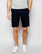 Farah Chino Shorts In Stretch Cotton - Navy