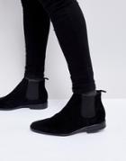New Look Faux Suede Chelsea Boot In Black - Black