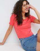 Asos Crop T-shirt - Pink