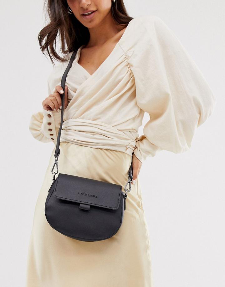 Claudia Canova Curved Saddel Bag In Black