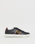 River Island Sneakers With Side Logo Print In Black