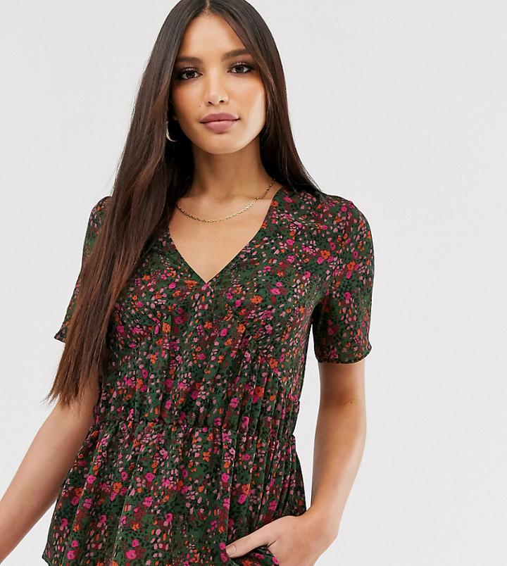 Vero Moda Tall Floral Tea Blouse-multi