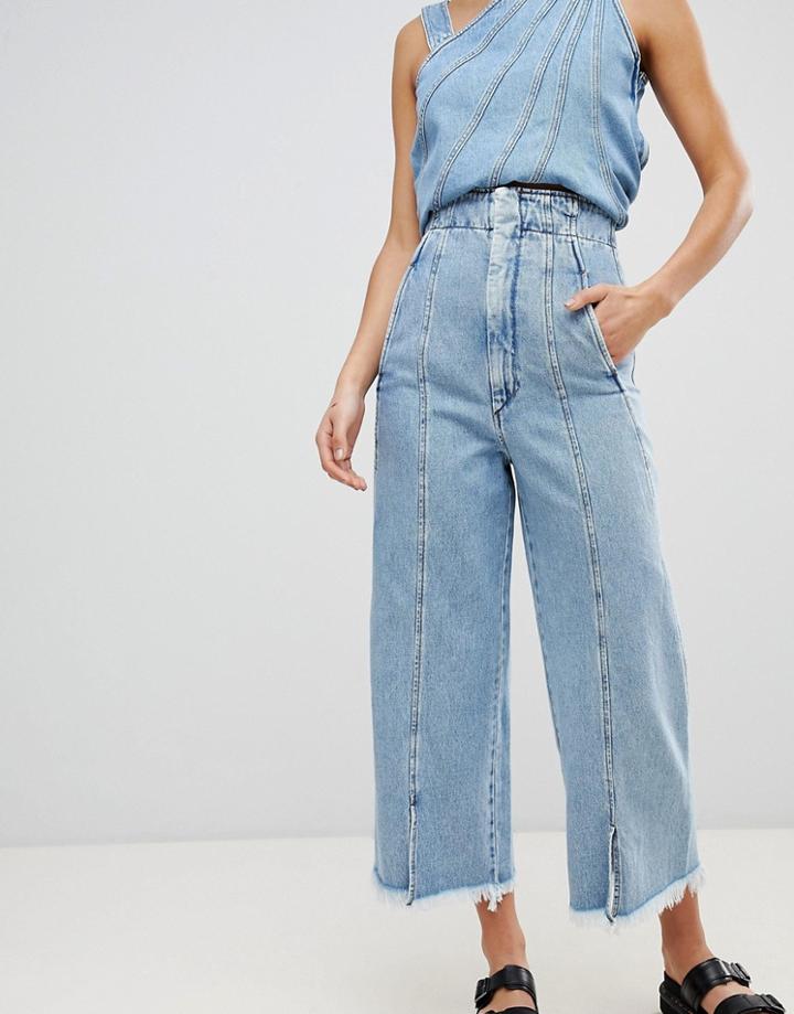 Sportmax Code Denim Wide Leg Jeans Co-ord - Navy