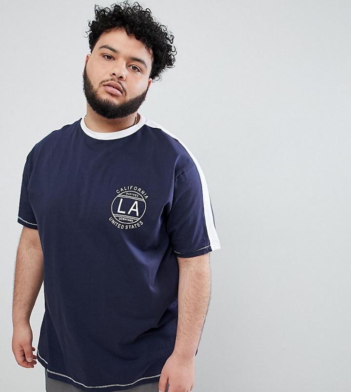 Duke Plus T-shirt In La Print - Navy