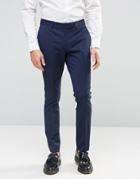 Selected Homme Skinny Fit Pant With Stretch - Navy