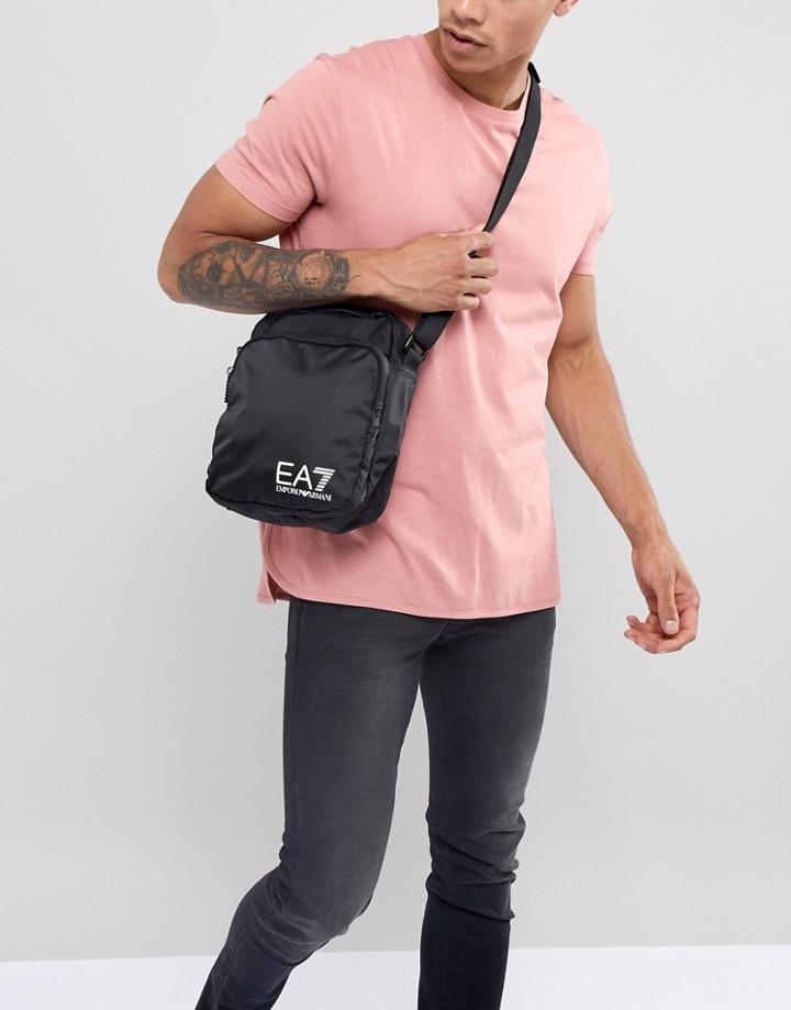 Ea7 Train Prime Large Logo Flight Bag In Black - Black
