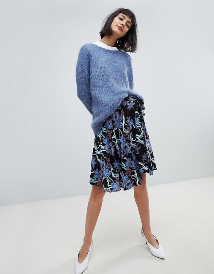 Pieces Floral Wrap Skirt - Multi