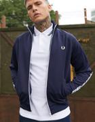 Fred Perry Size Taped Track Jacket In Navy