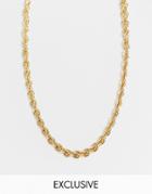 Designb London Exclusive Chunky Twisted Necklace In Gold