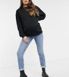 New Look Maternity Mom Jean In Mid Blue