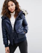 Abercrombie & Fitch Core Puffer Jacket - Navy