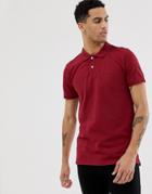 Esprit Organic Polo In Washed Red - Red