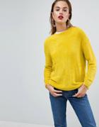 Asos Oversized Sweater In Chenille - Yellow