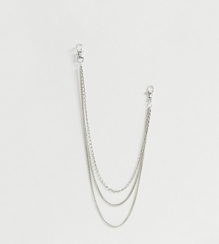 Designb Triple Layer Jean Chain In Silver - Silver