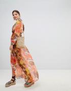 Boohoo Printed Beach Maxi Dress - Multi