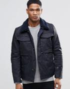 G-star Vodan Denim Jacket Fleece Collar - Gray