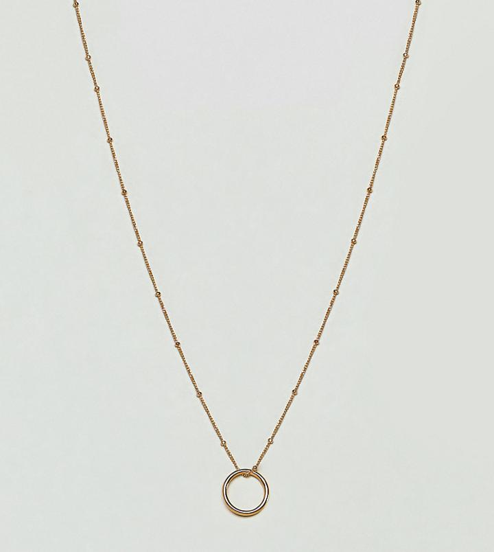 Astrid & Miyu 18k Gold Plated Halo Pendant Necklace - Gold