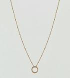 Astrid & Miyu 18k Gold Plated Halo Pendant Necklace - Gold