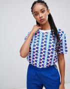 Champion Oversized T-shirt With All Over Print - White