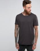 Nudie Raw Hem T-shirt - Black