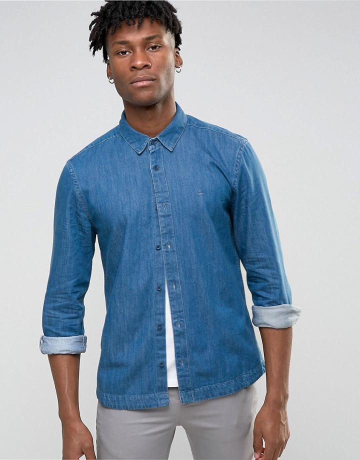 Waven Slim Fit Shirt In Sea Blue - Blue