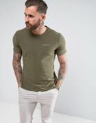 Gandys T-shirt With Small Logo In Khaki - Green